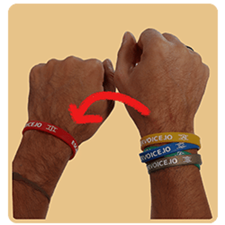 Man wearing bracelet