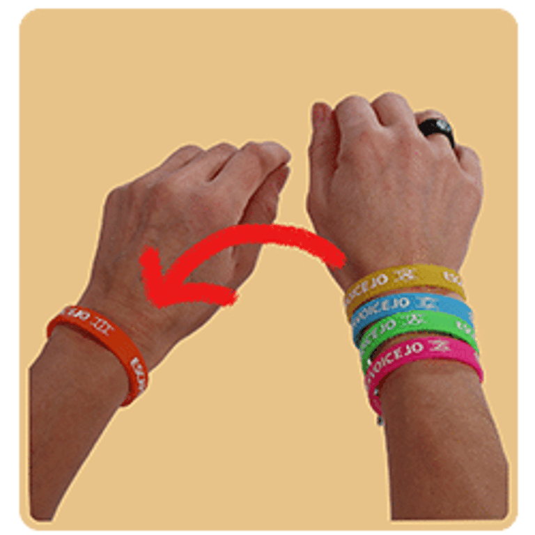 Woman wearing bracelet