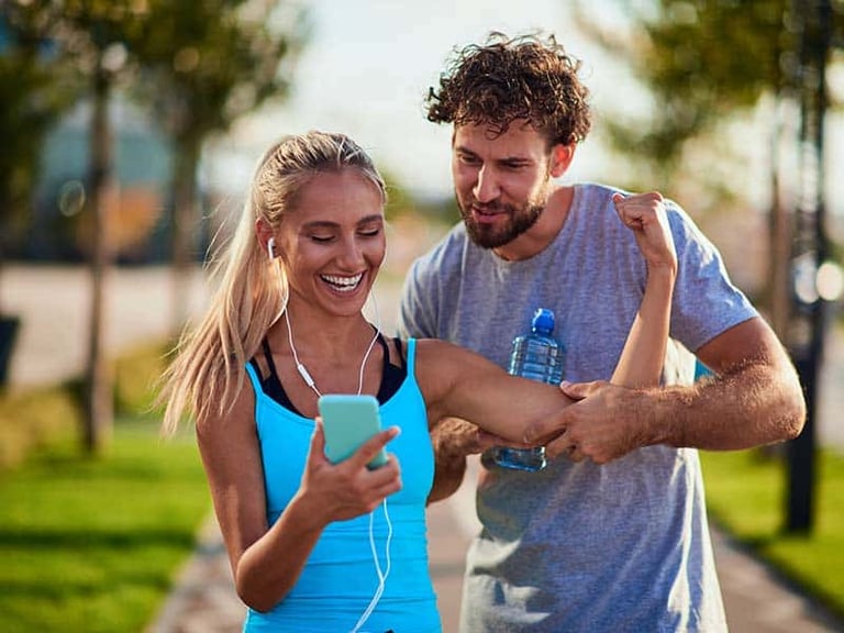 Active healthy couple