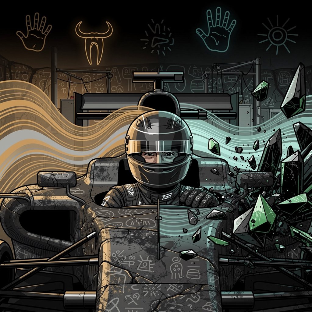 Illustration: How can a Formula One driver feel calm at high speed?