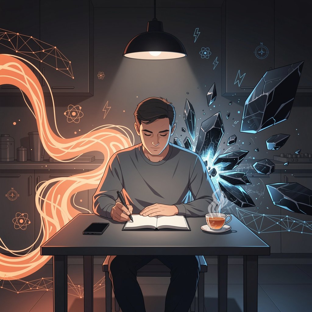 Illustration: Can arguing with myself make decisions feel exhausting?